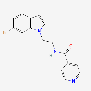 N-[2-(6-bromo-1H-indol-1-yl)ethyl]isonicotinamide