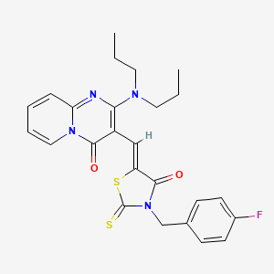 2-(dipropylamino)-3-{(Z)-[3-(4-fluorobenzyl)-4-oxo-2-thioxo-1,3-thiazolidin-5-ylidene]methyl}-4H-pyrido[1,2-a]pyrimidin-4-one