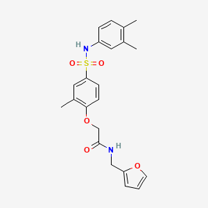 2-{4-[(3,4-dimethylphenyl)sulfamoyl]-2-methylphenoxy}-N-(furan-2-ylmethyl)acetamide