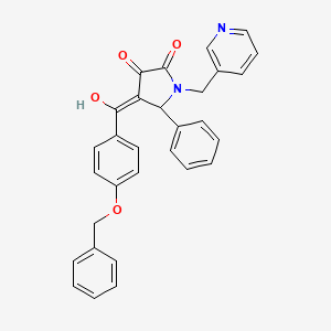 4-{[4-(benzyloxy)phenyl]carbonyl}-3-hydroxy-5-phenyl-1-(pyridin-3-ylmethyl)-1,5-dihydro-2H-pyrrol-2-one