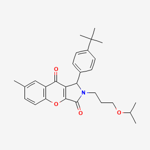 1-(4-Tert-butylphenyl)-7-methyl-2-[3-(propan-2-yloxy)propyl]-1,2-dihydrochromeno[2,3-c]pyrrole-3,9-dione