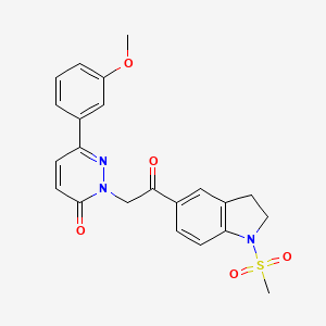 6-(3-methoxyphenyl)-2-{2-[1-(methylsulfonyl)-2,3-dihydro-1H-indol-5-yl]-2-oxoethyl}-3(2H)-pyridazinone