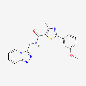 2-(3-methoxyphenyl)-4-methyl-N-([1,2,4]triazolo[4,3-a]pyridin-3-ylmethyl)-1,3-thiazole-5-carboxamide