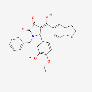 1-benzyl-5-(4-ethoxy-3-methoxyphenyl)-3-hydroxy-4-[(2-methyl-2,3-dihydro-1-benzofuran-5-yl)carbonyl]-1,5-dihydro-2H-pyrrol-2-one