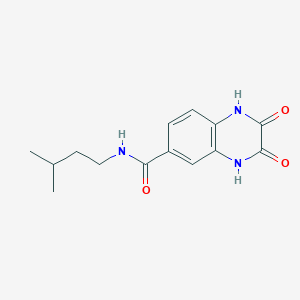 N-(3-methylbutyl)-2,3-dioxo-1,2,3,4-tetrahydroquinoxaline-6-carboxamide