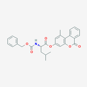 molecular formula C28H27NO6 B11135355 1-methyl-6-oxo-6H-benzo[c]chromen-3-yl N-[(benzyloxy)carbonyl]-L-leucinate 