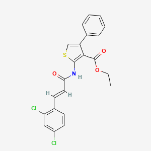 ethyl 2-{[(2E)-3-(2,4-dichlorophenyl)prop-2-enoyl]amino}-4-phenylthiophene-3-carboxylate