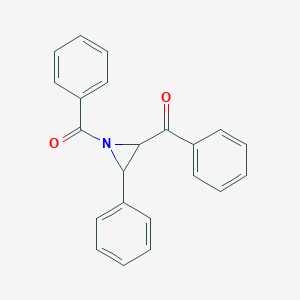 molecular formula C22H17NO2 B111354 (1-Benzoyl-3-phenylaziridin-2-yl)-phenylmethanone CAS No. 24290-58-2