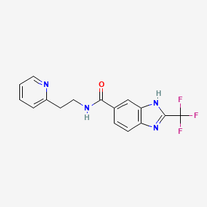 N-[2-(2-pyridyl)ethyl]-2-(trifluoromethyl)-1H-1,3-benzimidazole-6-carboxamide