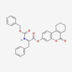 6-oxo-7,8,9,10-tetrahydro-6H-benzo[c]chromen-3-yl N-[(benzyloxy)carbonyl]-L-phenylalaninate