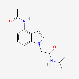 molecular formula C15H19N3O2 B11135431 2-[4-(acetylamino)-1H-indol-1-yl]-N-isopropylacetamide 