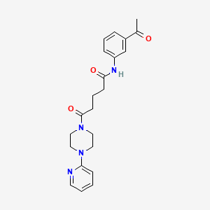 N-(3-acetylphenyl)-5-oxo-5-[4-(2-pyridyl)piperazino]pentanamide