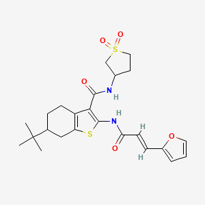 6-tert-butyl-N-(1,1-dioxidotetrahydrothiophen-3-yl)-2-{[(2E)-3-(furan-2-yl)prop-2-enoyl]amino}-4,5,6,7-tetrahydro-1-benzothiophene-3-carboxamide