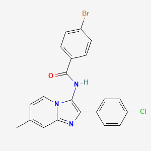 4-bromo-N-[2-(4-chlorophenyl)-7-methylimidazo[1,2-a]pyridin-3-yl]benzamide