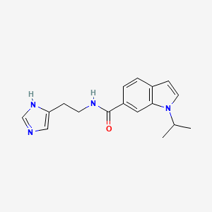 molecular formula C17H20N4O B11135491 N~6~-[2-(1H-imidazol-5-yl)ethyl]-1-isopropyl-1H-indole-6-carboxamide 