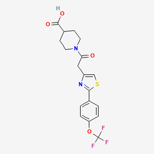 1-({2-[4-(Trifluoromethoxy)phenyl]-1,3-thiazol-4-yl}acetyl)-4-piperidinecarboxylic acid