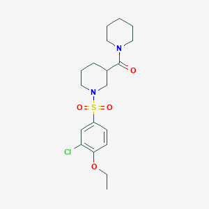 molecular formula C19H27ClN2O4S B11135514 {1-[(3-Chloro-4-ethoxyphenyl)sulfonyl]piperidin-3-yl}(piperidin-1-yl)methanone 