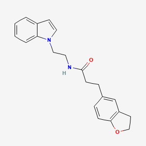 3-(2,3-dihydro-1-benzofuran-5-yl)-N-[2-(1H-indol-1-yl)ethyl]propanamide