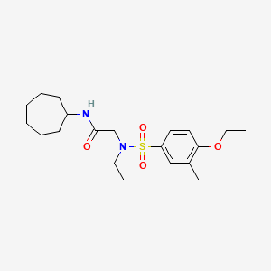 N-cycloheptyl-N~2~-[(4-ethoxy-3-methylphenyl)sulfonyl]-N~2~-ethylglycinamide