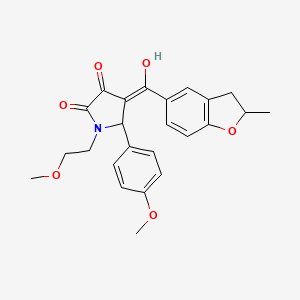 3-hydroxy-1-(2-methoxyethyl)-5-(4-methoxyphenyl)-4-[(2-methyl-2,3-dihydro-1-benzofuran-5-yl)carbonyl]-1,5-dihydro-2H-pyrrol-2-one