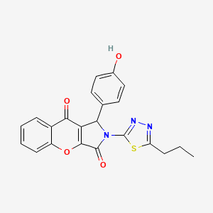 1-(4-Hydroxyphenyl)-2-(5-propyl-1,3,4-thiadiazol-2-yl)-1,2-dihydrochromeno[2,3-c]pyrrole-3,9-dione