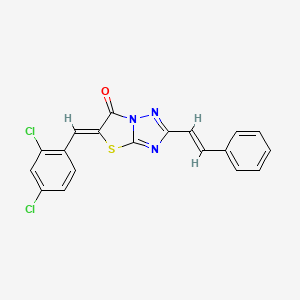 (5Z)-5-(2,4-dichlorobenzylidene)-2-[(E)-2-phenylethenyl][1,3]thiazolo[3,2-b][1,2,4]triazol-6(5H)-one