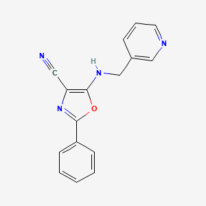 2-Phenyl-5-[(pyridin-3-ylmethyl)amino]-1,3-oxazole-4-carbonitrile