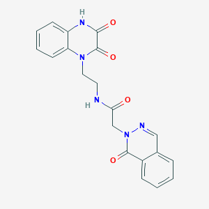 N-[2-(2,3-dioxo-3,4-dihydroquinoxalin-1(2H)-yl)ethyl]-2-(1-oxophthalazin-2(1H)-yl)acetamide