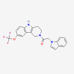 2-(1H-indol-1-yl)-1-[8-(trifluoromethoxy)-1,3,4,5-tetrahydro-2H-pyrido[4,3-b]indol-2-yl]ethanone