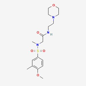 2-[(4-Methoxy-3-methyl-benzenesulfonyl)-methyl-amino]-N-(2-morpholin-4-yl-ethyl)-acetamide