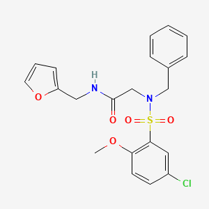 N~2~-benzyl-N~2~-[(5-chloro-2-methoxyphenyl)sulfonyl]-N-(furan-2-ylmethyl)glycinamide