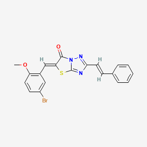 (5Z)-5-(5-bromo-2-methoxybenzylidene)-2-[(E)-2-phenylethenyl][1,3]thiazolo[3,2-b][1,2,4]triazol-6(5H)-one