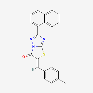 molecular formula C22H15N3OS B11135639 (5Z)-5-(4-methylbenzylidene)-2-(naphthalen-1-yl)[1,3]thiazolo[3,2-b][1,2,4]triazol-6(5H)-one 