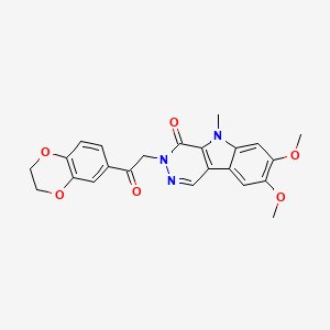 3-[2-(2,3-dihydro-1,4-benzodioxin-6-yl)-2-oxoethyl]-7,8-dimethoxy-5-methyl-3,5-dihydro-4H-pyridazino[4,5-b]indol-4-one