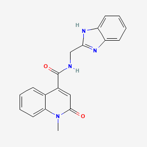 N-(1H-1,3-benzimidazol-2-ylmethyl)-1-methyl-2-oxo-1,2-dihydro-4-quinolinecarboxamide