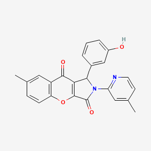 1-(3-Hydroxyphenyl)-7-methyl-2-(4-methylpyridin-2-yl)-1,2-dihydrochromeno[2,3-c]pyrrole-3,9-dione