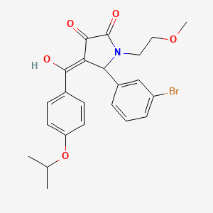 5-(3-bromophenyl)-3-hydroxy-1-(2-methoxyethyl)-4-{[4-(propan-2-yloxy)phenyl]carbonyl}-1,5-dihydro-2H-pyrrol-2-one