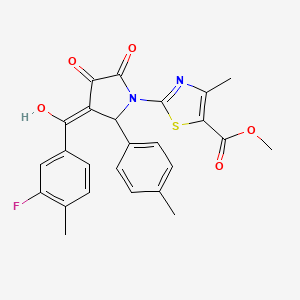 methyl 2-[3-(3-fluoro-4-methylbenzoyl)-4-hydroxy-2-(4-methylphenyl)-5-oxo-2,5-dihydro-1H-pyrrol-1-yl]-4-methyl-1,3-thiazole-5-carboxylate