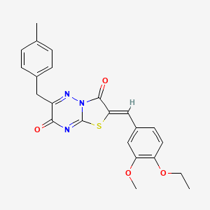 (2Z)-2-(4-ethoxy-3-methoxybenzylidene)-6-(4-methylbenzyl)-7H-[1,3]thiazolo[3,2-b][1,2,4]triazine-3,7(2H)-dione