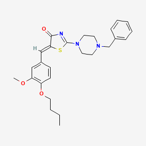 (5Z)-2-(4-benzylpiperazin-1-yl)-5-(4-butoxy-3-methoxybenzylidene)-1,3-thiazol-4(5H)-one