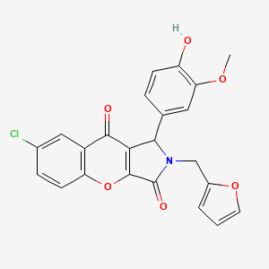 7-Chloro-2-(furan-2-ylmethyl)-1-(4-hydroxy-3-methoxyphenyl)-1,2-dihydrochromeno[2,3-c]pyrrole-3,9-dione