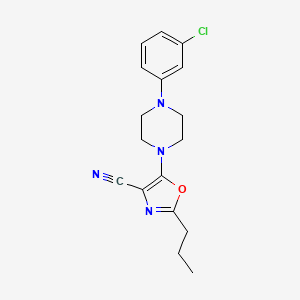 5-[4-(3-Chlorophenyl)piperazin-1-yl]-2-propyl-1,3-oxazole-4-carbonitrile