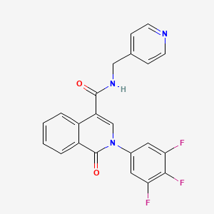 molecular formula C22H14F3N3O2 B11135788 1-oxo-N~4~-(4-pyridylmethyl)-2-(3,4,5-trifluorophenyl)-1,2-dihydro-4-isoquinolinecarboxamide 