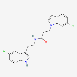 3-(6-chloro-1H-indol-1-yl)-N-[2-(5-chloro-1H-indol-3-yl)ethyl]propanamide