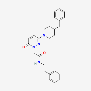 molecular formula C26H30N4O2 B11135802 2-[3-(4-benzylpiperidin-1-yl)-6-oxopyridazin-1(6H)-yl]-N-(2-phenylethyl)acetamide 