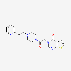 3-(2-oxo-2-{4-[2-(2-pyridyl)ethyl]piperazino}ethyl)thieno[2,3-d]pyrimidin-4(3H)-one