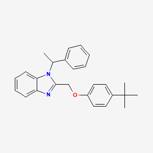 2-[(4-tert-butylphenoxy)methyl]-1-(1-phenylethyl)-1H-benzimidazole