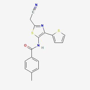 N-[2-(cyanomethyl)-4-(thiophen-2-yl)-1,3-thiazol-5-yl]-4-methylbenzamide