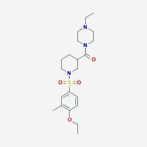 {1-[(4-Ethoxy-3-methylphenyl)sulfonyl]piperidin-3-yl}(4-ethylpiperazin-1-yl)methanone