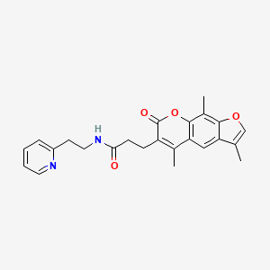 N-[2-(2-pyridyl)ethyl]-3-(3,5,9-trimethyl-7-oxo-7H-furo[3,2-g]chromen-6-yl)propanamide